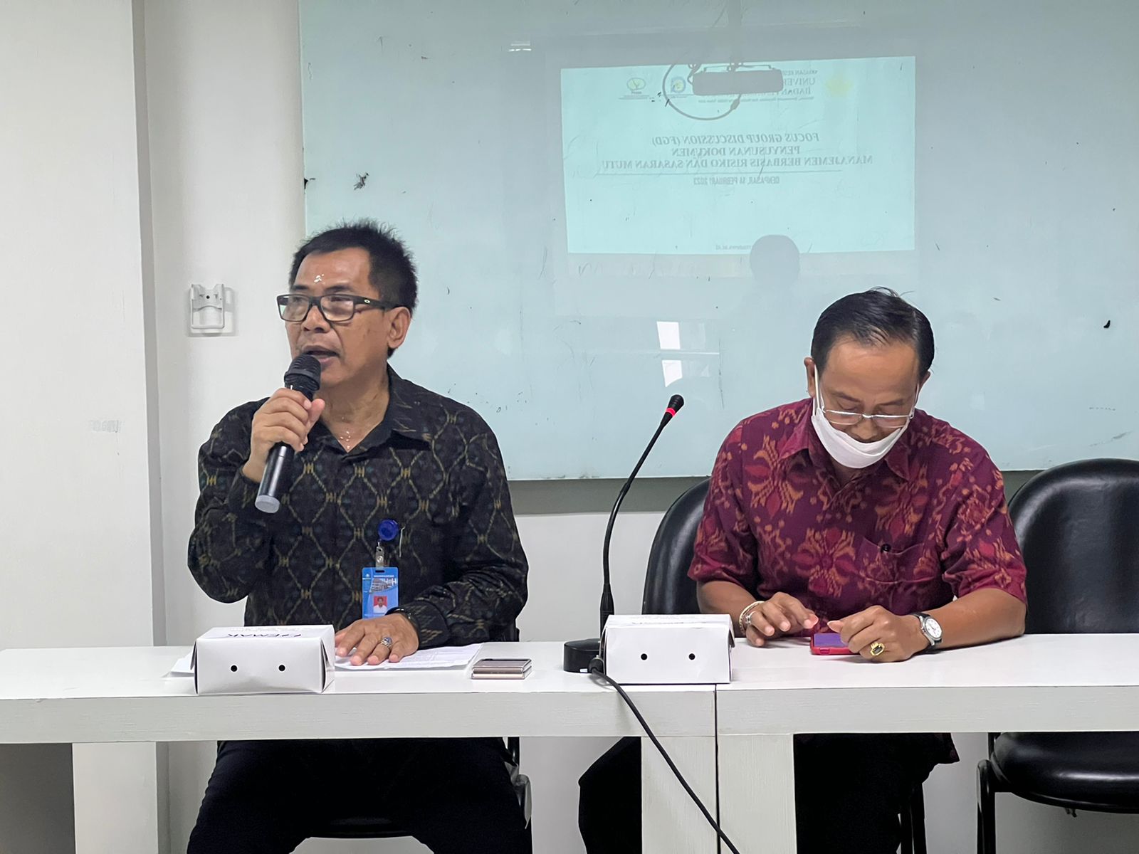 Focus Group Discussion (FGD) Penyusunan Dokumen Manajemen Berbasis Risiko Dan Sasaran Mutu Universitas Warmadewa