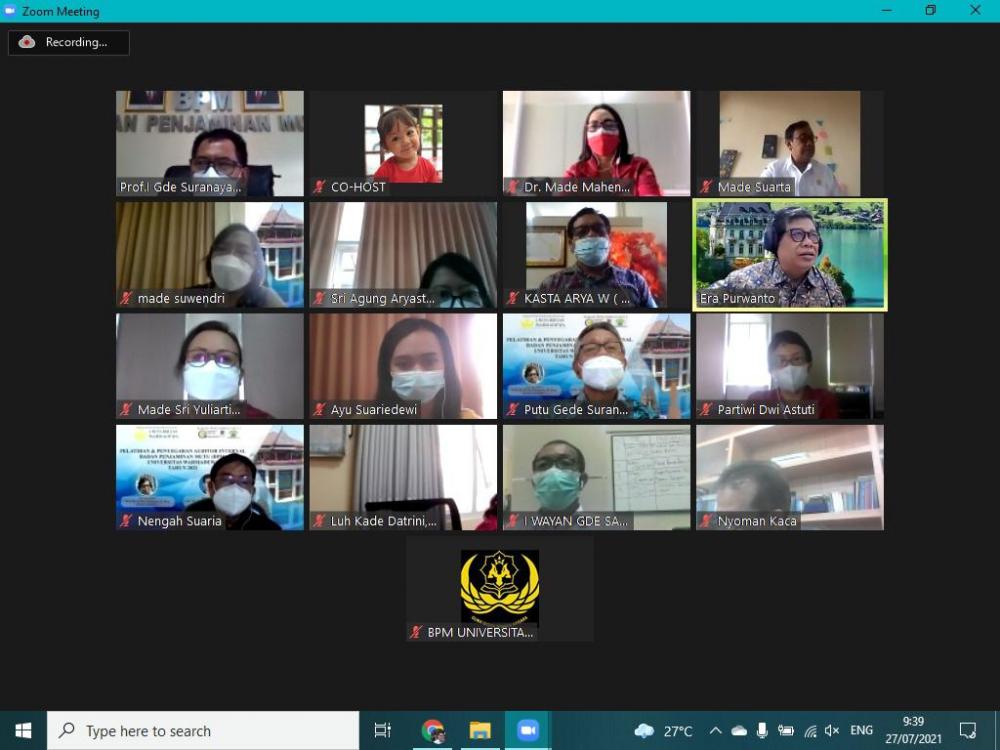 PELATIHAN & PENYEGARAN AUDITOR INTERNAL UNWAR - Hari Kedua
