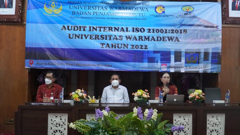 Audit Internal ISO 21001:2018 Universitas Warmadewa Tahun 2022